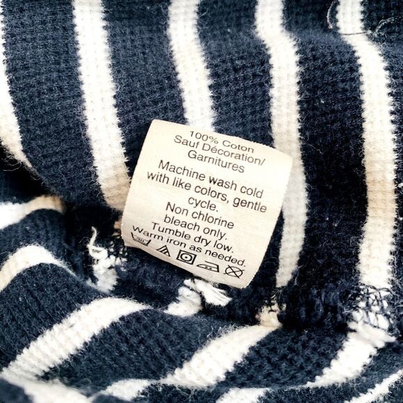 J CREW striped top pockets long sleeves drawstring collar women’s sz XS - Picture 5 of 7